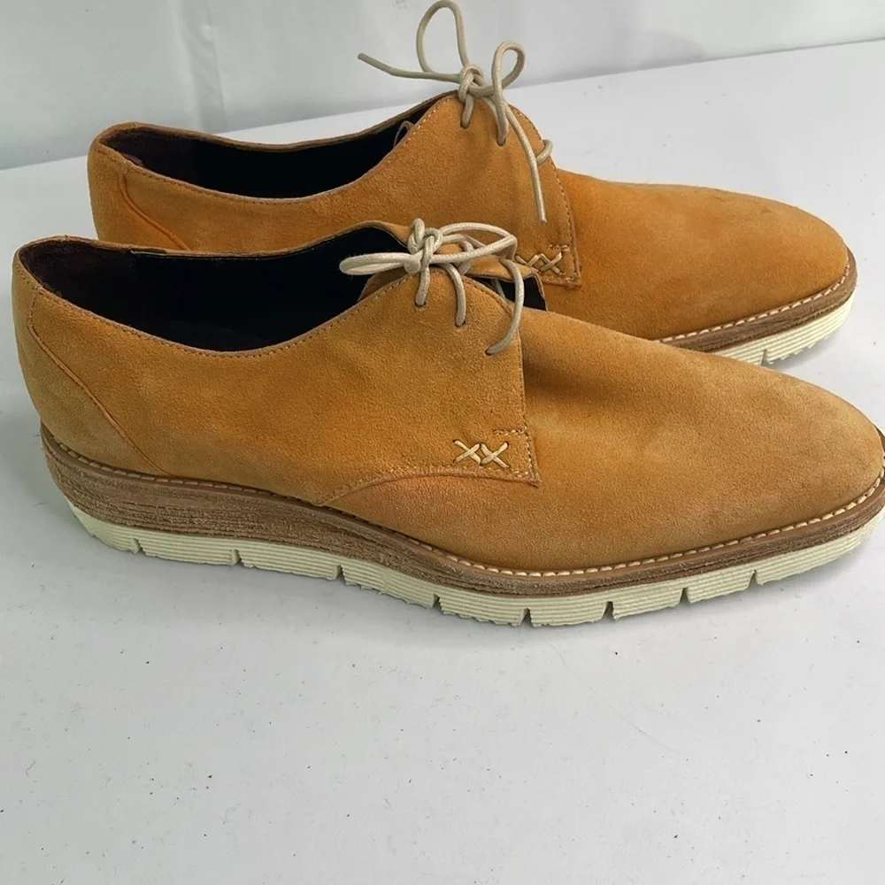 Hardy light orange suede lace up shoes